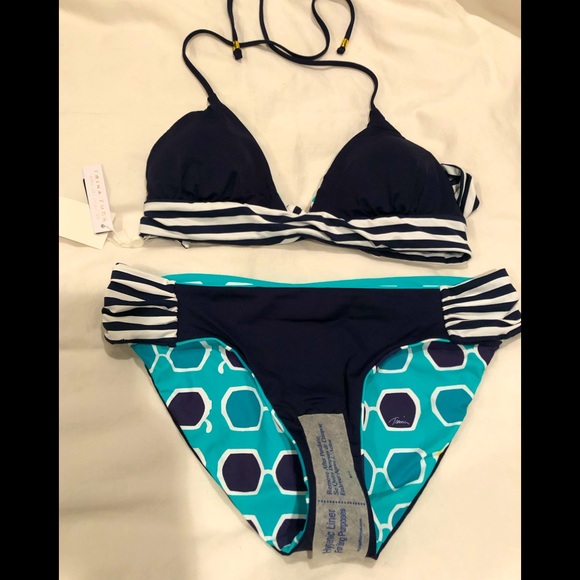 NWT Trina Turk reversible swimsuit. Size 8. Resort wear Swim and Spa collection - Picture 5 of 10